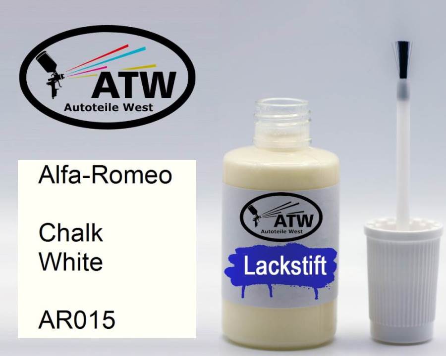 Alfa-Romeo, Chalk White, AR015: 20ml Lackstift, von ATW Autoteile West.